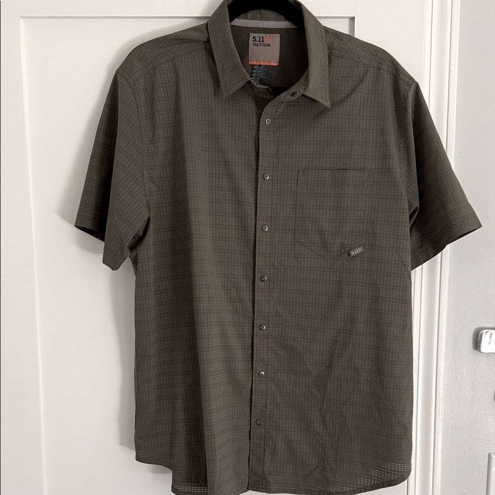 5.11 Tactical Men's Moss Green Casual Shirt